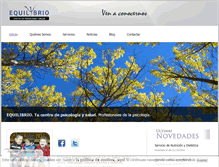 Tablet Screenshot of equilibriopsicologiaysalud.com